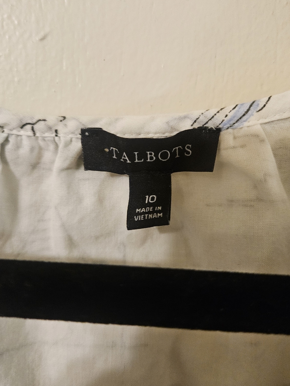 TALBOTS Women's White Coastal Print Midi Dress - Picture 3 of 6